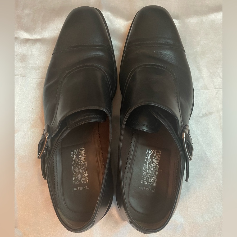 SALVATORE FERRAGAMO Single Monk Strap Tramezza Men’s Dress Shoes